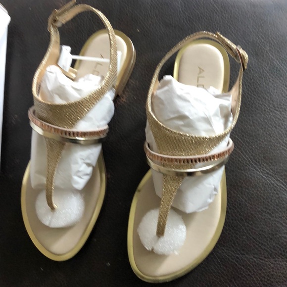 ALDO Gold Dress Sandals 👡 - Picture 3 of 6